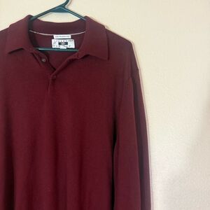 Joseph Abboud Deep burgundy polo sweater 2XLT wool